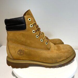 Timberland Waterville Boots 6" Women Size 8.5W  Wheat Double Collar Nubuck 42687